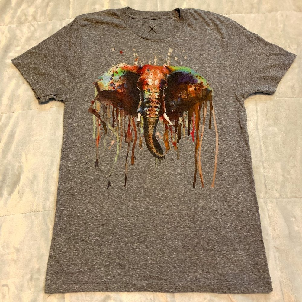 Small Earthbound Tee with Colorful Elephant